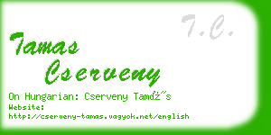 tamas cserveny business card